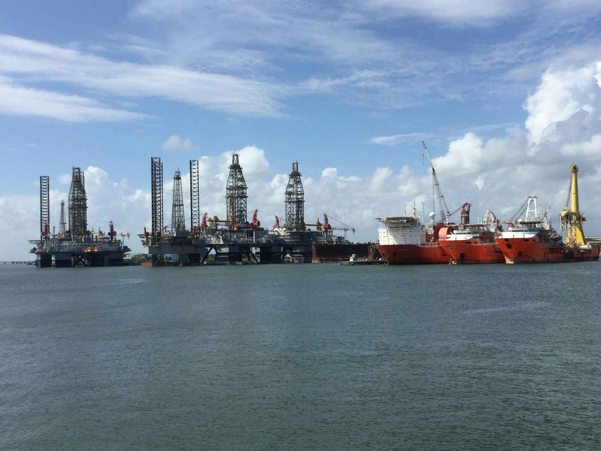 Oil tanker vessel at sea